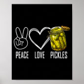 Peace Love Ckles Retro Jar Of Sliced Ckles Funny F Poster (Voorkant)