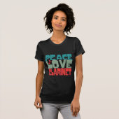 Peace Love Clarinet T-shirt (Voorkant volledig)