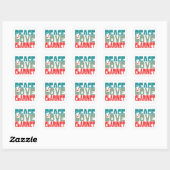 Peace Love Clarinet Vierkante Sticker (Vel)