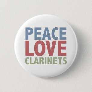 Peace Love Clarinets Ronde Button 5,7 Cm