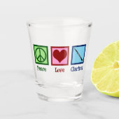 Peace Love Clarinets Shot Glas (Voorkant)