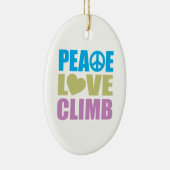 Peace Love Climb Keramisch Ornament (Rechts)