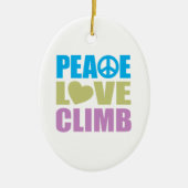 Peace Love Climb Keramisch Ornament (Voorkant)