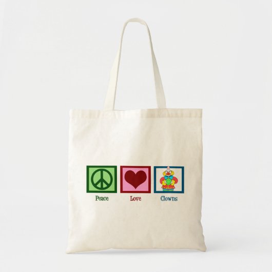 Peace Love Clowns Tote Bag (Voorkant)