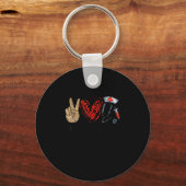 Peace Love Cma Certified Medical Istant Stethoscop Sleutelhanger (Voorkant)