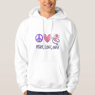 Peace Love CNFA Nurse Hoodie