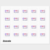 Peace Love CNS Nurse Vierkante Sticker (Vel)