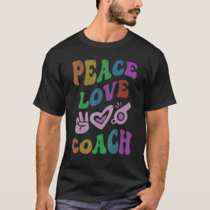 PEACE LOVE COACH Retro Trainer Groovy School T-shirt