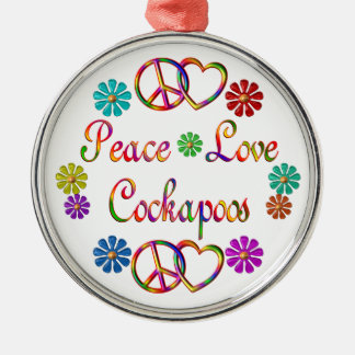 PEACE LOVE COCKAPOOS METALEN ORNAMENT