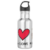 Peace Love Cocker Spaniels Hondenliefhebbers Waterfles (Voorkant)