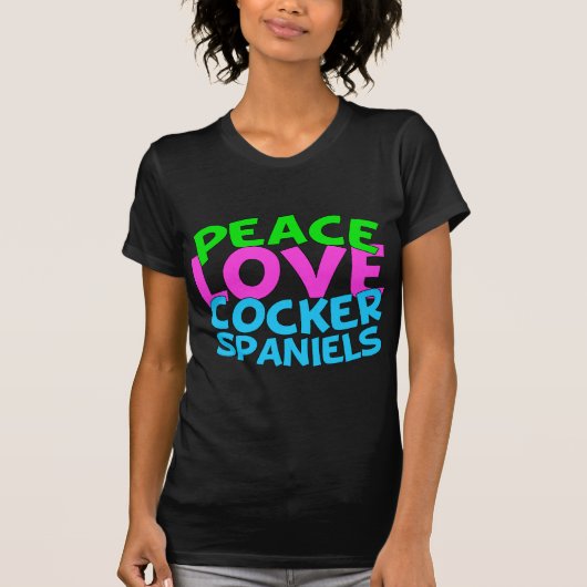 Peace Love Cocker Spaniels T-shirt (Voorkant)