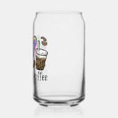 Peace Love Coffee Blikvorm Glas (Rechts)