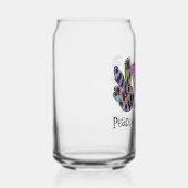 Peace Love Coffee Blikvorm Glas (Links)