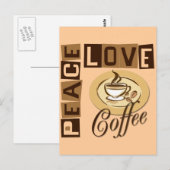 PEACE LOVE COFFEE BRIEFKAART (Voorkant / Achterkant)