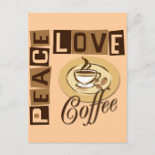 PEACE LOVE COFFEE BRIEFKAART (Voorkant)