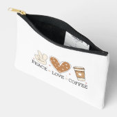 Peace Love Coffee I Love Coffee Quote Grappig Gelu Etui (Open)