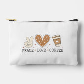 Peace Love Coffee I Love Coffee Quote Grappig Gelu Etui (Voorkant)