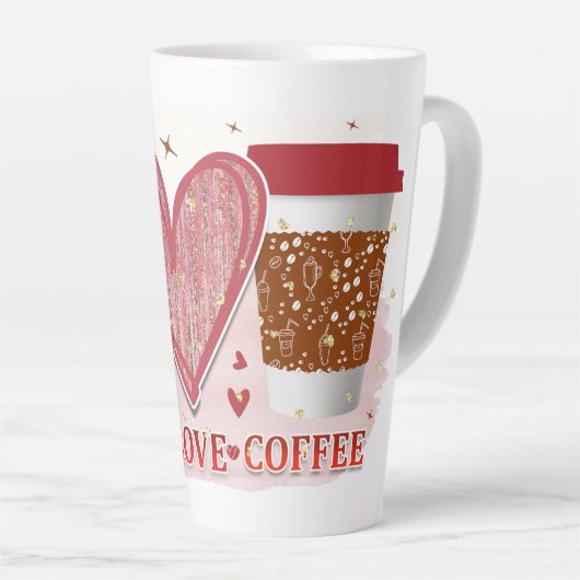 Peace Love Coffee Latte Mok (Rechterhoek)