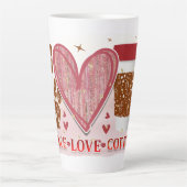Peace Love Coffee Latte Mok (Voorkant)