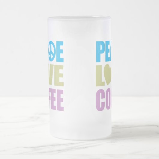 Peace Love Coffee Matglas Bierpul (Center)