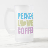Peace Love Coffee Matglas Bierpul (Links)