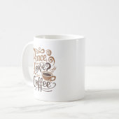Peace Love Coffee Mok (Voorkant links)