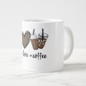 Peace Love Coffee Mok Ontwerp (Voorkant rechts)
