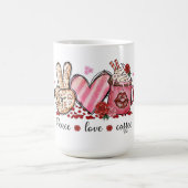 Peace, Love, Coffee Mok: Sip met stijl ☕ Koffiemok (Center)