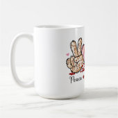 Peace, Love, Coffee Mok: Sip met stijl ☕ Koffiemok (Links)