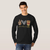 Peace Love Coffee Mok T-shirt (Voorkant volledig)