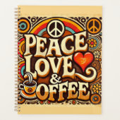 Peace, Love & Coffee Retro Planner (Voorkant)