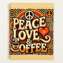 Peace, Love & Coffee Retro Planner