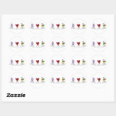 Peace Love Coffee Ronde Sticker (Vel)