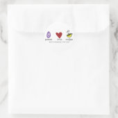 Peace Love Coffee Ronde Sticker (Tas)