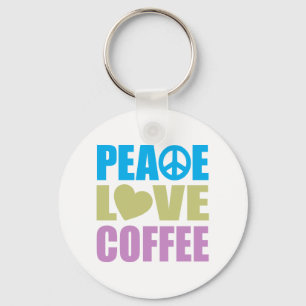 Peace Love Coffee Sleutelhanger