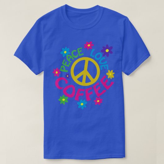 Peace Love Coffee T-shirt (Design voorkant)