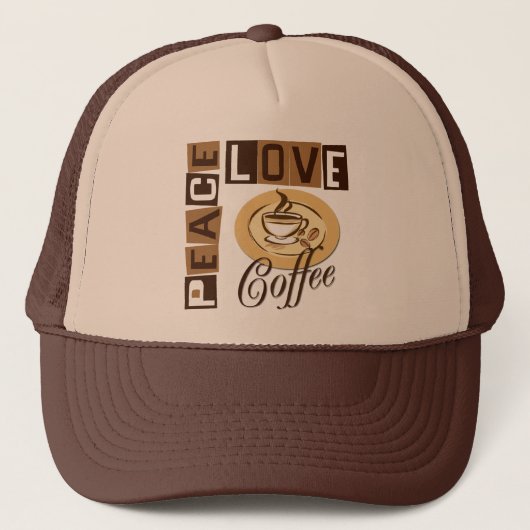 PEACE LOVE COFFEE TRUCKER PET (Voorkant)