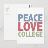 Peace Love College Briefkaart (Voorkant / Achterkant)