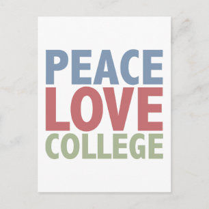 Peace Love College Briefkaart