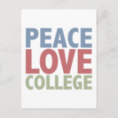 Peace Love College Briefkaart (Voorkant)