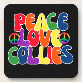 Peace Love Collies Bier Onderzetter