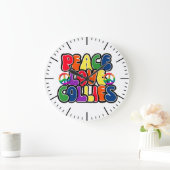 Peace Love Collies Clock Grote Klok (Huis)