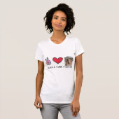 Peace Love Collies Hondenliefhebbers T-Shirt (Voorkant volledig)