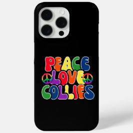 Peace Love Collies mobiele telefoon gevallen iPhone 15 Pro Max Hoesje