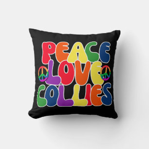 Peace Love Collies Pillow Kussen