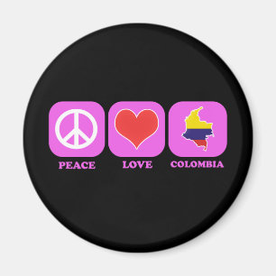 Peace Love Colombia Magneet