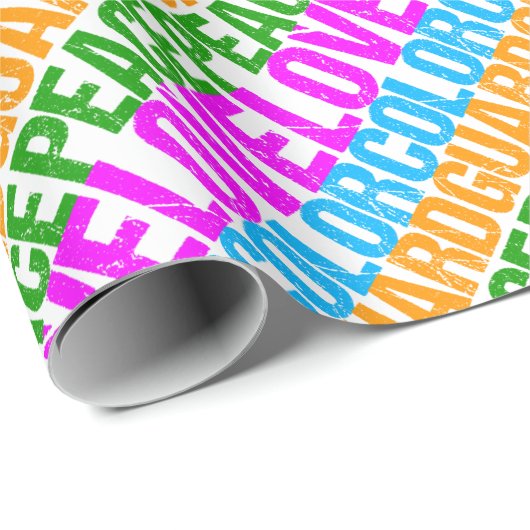 Peace Love Color Guard Cadeaupapier (Rol Hoek)