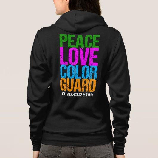 Peace Love Color Guard Custom Hoodie (Achterkant)