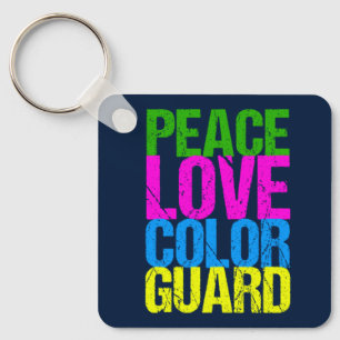 Peace Love Color Guard Sleutelhanger