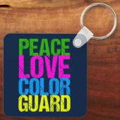 Peace Love Color Guard Sleutelhanger (Achterkant)